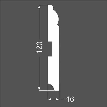Плинтус Ликорн МДФ Грунтованный Р 4.120.16 - Фото 2