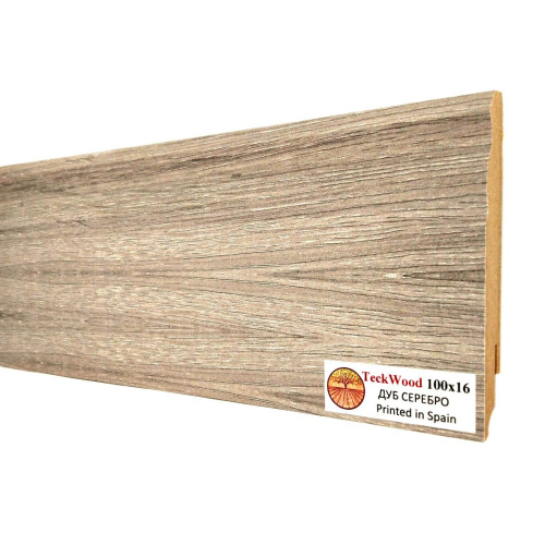 Плинтус TeckWood Цветной Дуб Серебро (Oak Silver)