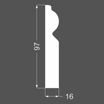 Плинтус Ликорн МДФ Грунтованный Р 9.97.16 - Фото 2