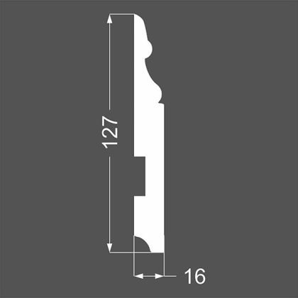 Плинтус Ликорн МДФ Грунтованный Р 24.127.16 - Фото 2