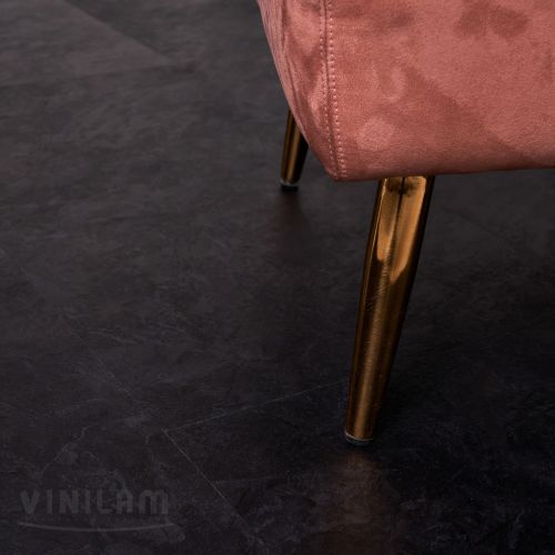 Кварц виниловый ламинат Vinilam Ceramo Stone 61607 Сланцевый Черный