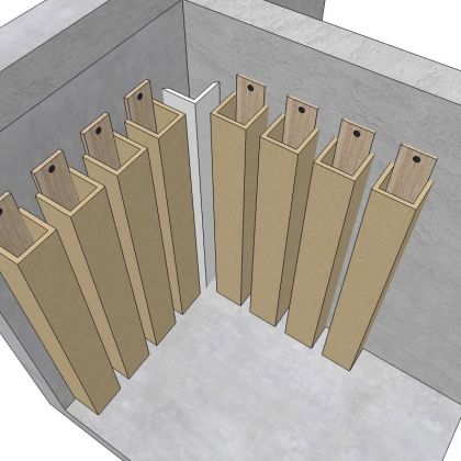 Finitura Dekor 3-х сторонний шпонированный Дуб 40х40х2800 Без покрытия