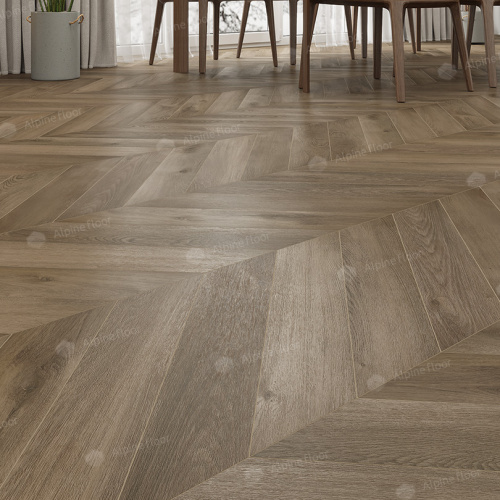 Кварц виниловый ламинат Alpine Floor Chevron Alpine LVT ECO 20-4 Дуб Насыщенный