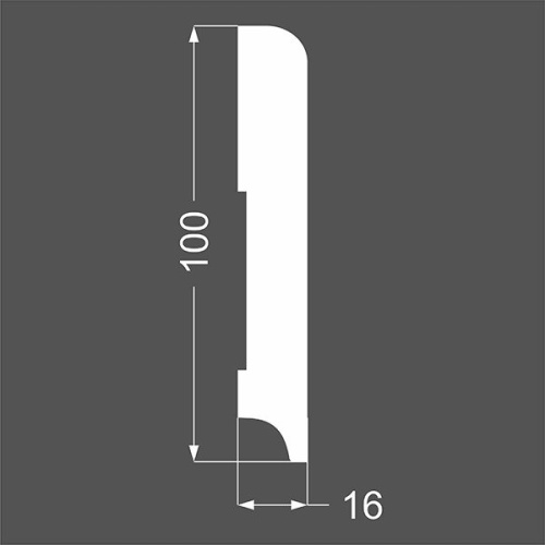 Плинтус Ликорн МДФ Грунтованный Р 2.100.16