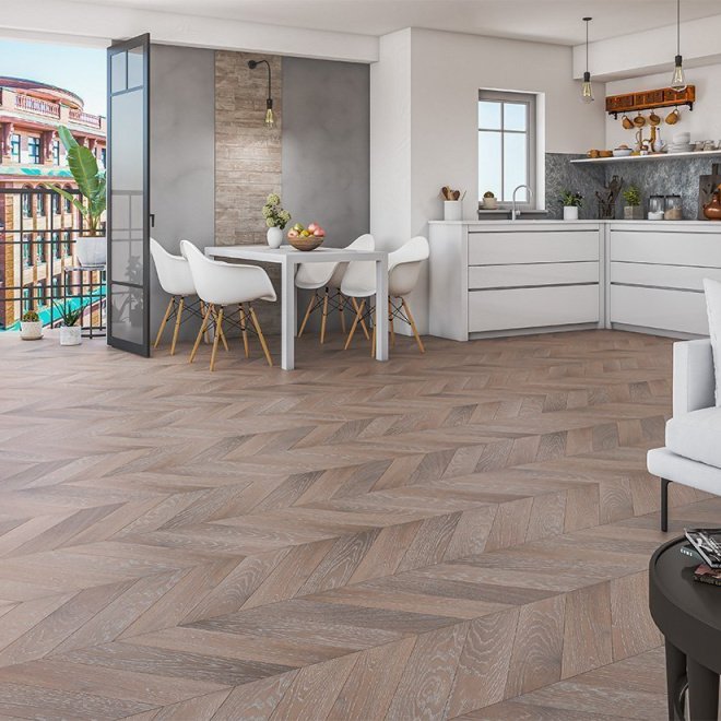 Паркет ёлка Gran Parte Французская ёлка 016 Парма Парма 15х150х460 - фото 3