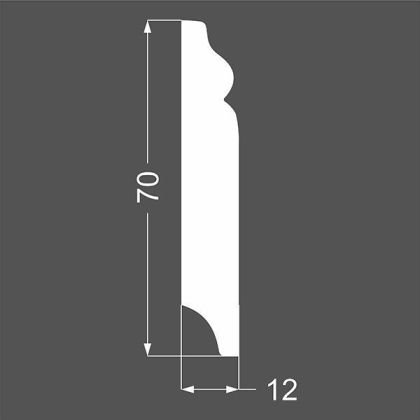 Плинтус Ликорн МДФ Грунтованный Р 17.70.12 - Фото 2