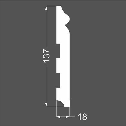 Плинтус Ликорн МДФ Грунтованный Р 8.137.18 - Фото 2