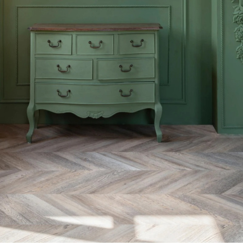 Кварц виниловый ламинат Vinilam Parquet Chevron RI153616CL4 Шеврон Шампань