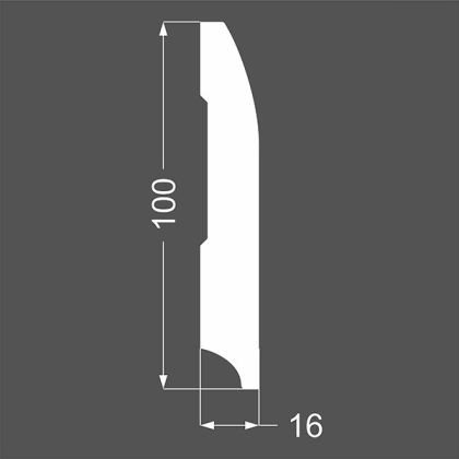 Плинтус Ликорн МДФ Грунтованный Р 20.100.16 - Фото 2