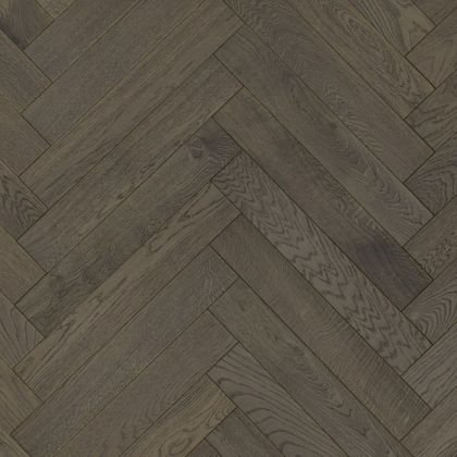 Паркет ёлка Esta Parket Herringbone 14005 Oak HB BC Lava Grey - Фото 1