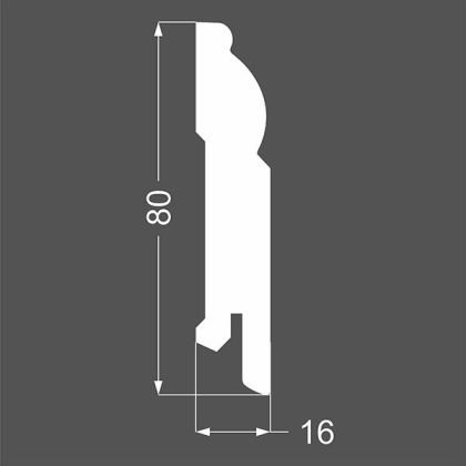 Плинтус Ликорн МДФ Грунтованный Р 4.80.16 - Фото 2