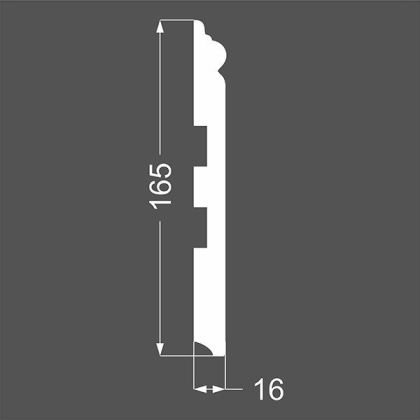 Плинтус Ликорн МДФ Грунтованный Р 21.165.16 - Фото 2
