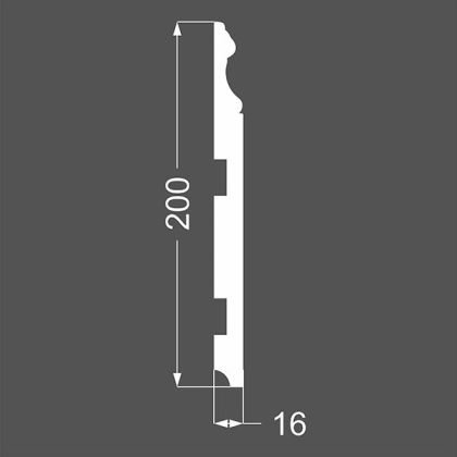 Плинтус Ликорн МДФ Грунтованный Р 16.200.16 - Фото 3