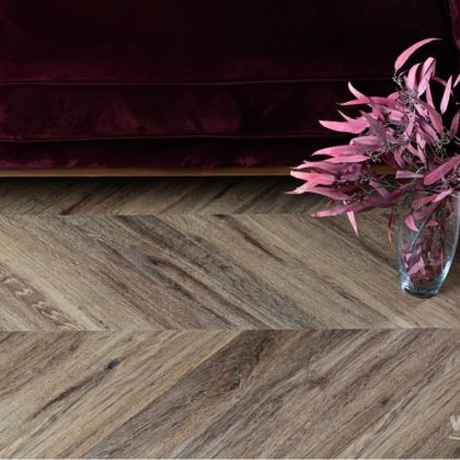 Кварц виниловый ламинат Vinilam Parquet Chevron Glue I107516 Шеврон Лувр клеевой - Фото 3