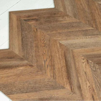 Кварц виниловый ламинат Vinilam Parquet Chevron Glue RI153610CL4 Шеврон Нормандия клеевой - Фото 4