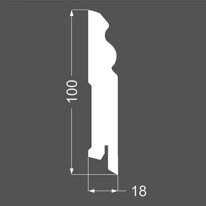 Плинтус Ликорн МДФ Грунтованный Р 5.100.18 - Фото 2