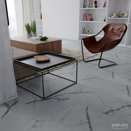 Кварц виниловый ламинат Vinilam Ceramo Stone 87999 Греческий Мрамор