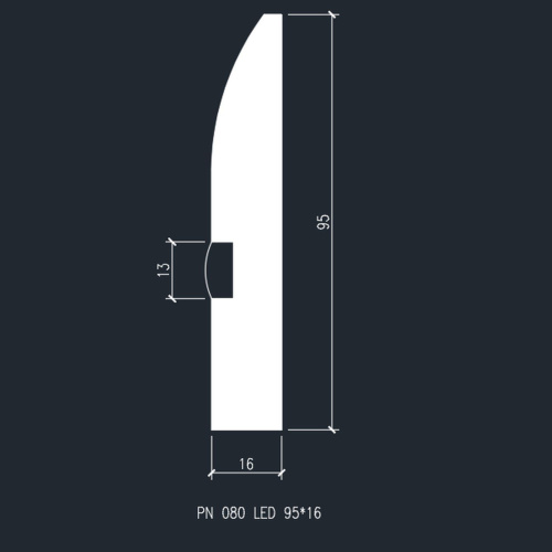 Плинтус Evrowood Evrowood PN 080 led