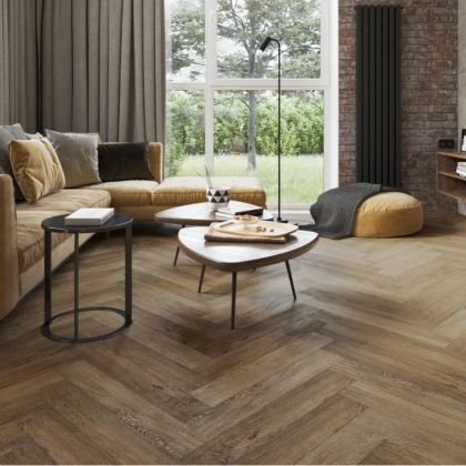 Кварц виниловый ламинат Vinilam Parquet Herringbone Glue GD11377 Паркет Тусон клеевой - Фото 1