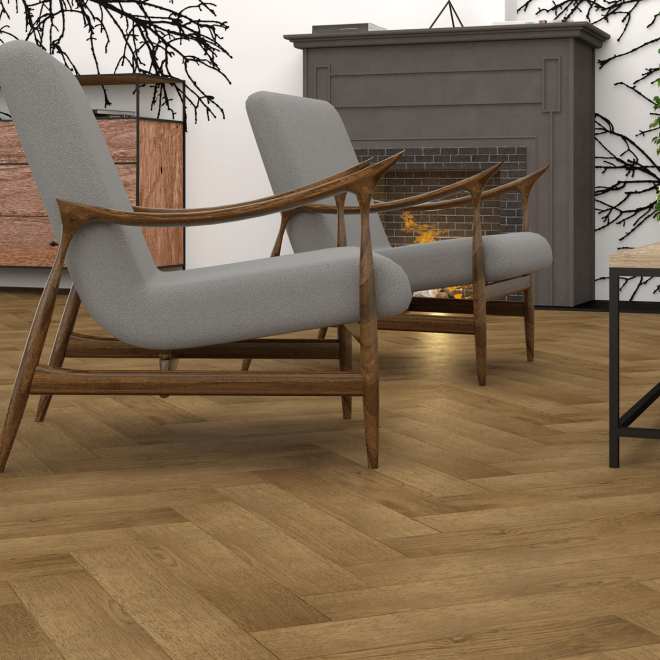 Паркет ёлка Gran Parte Венгерская ёлка 012 Амбра Амбра 15х110х550 - фото 2