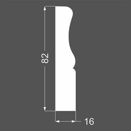 Плинтус Ликорн МДФ Грунтованный Р 14.82.16 - Фото 2