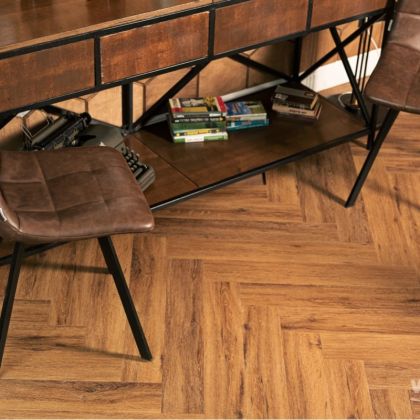 Кварц виниловый ламинат Vinilam Parquet Herringbone Glue GD11210 Паркет Де Вилль клеевой - Фото 1