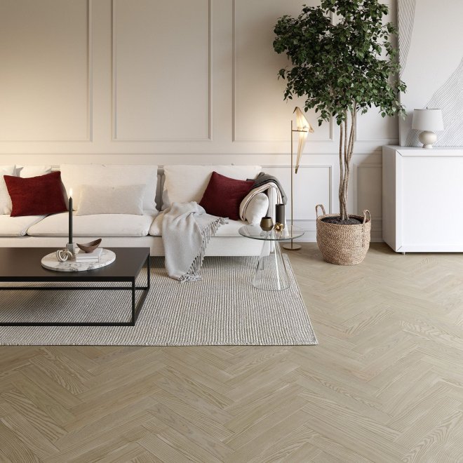 Паркет ёлка Esta Parket Herringbone 24012 Ash HB Elegant Sandstone - фото 2