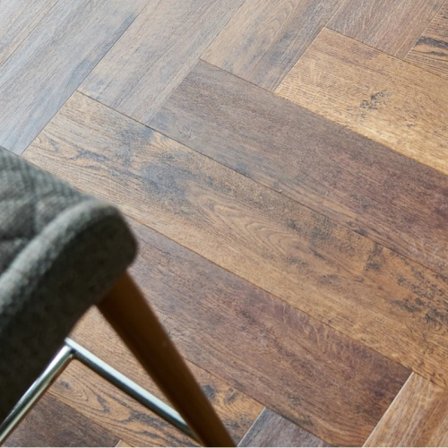 Кварц виниловый ламинат Vinilam Parquet Herringbone IS11155 Паркет Парижский