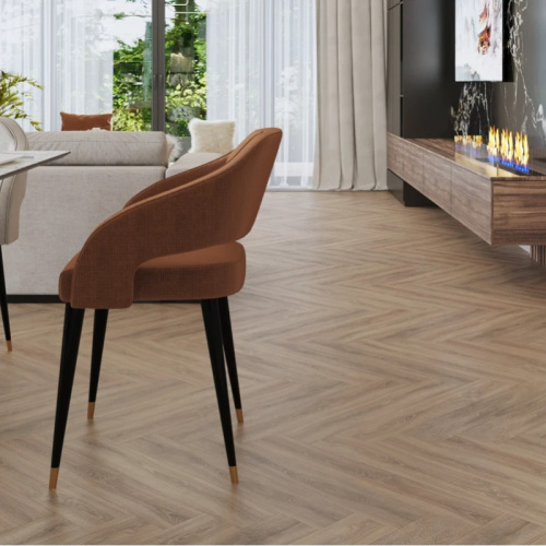 Кварц виниловый ламинат Vinilam Parquet Herringbone Glue GD11355Паркет Монпелье клеевой