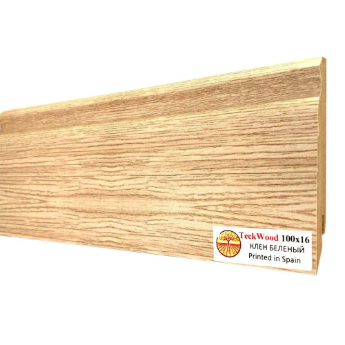 Плинтус TeckWood Цветной Клен беленый (White Maple)