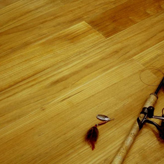 Массивная доска Komofloor Палуба Тик

 Тик 15х75х1500 Лак - фото 3