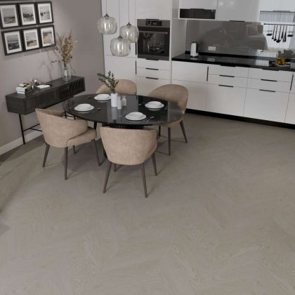 Паркет ёлка Esta Parket Chevron Nova 15506 Oak CH Nova Elite Pearl - Фото 3