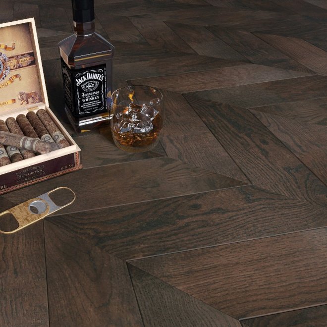 Паркет ёлка Gran Parte Французская ёлка 033 Феличе Феличе 15х110х460 - фото 1