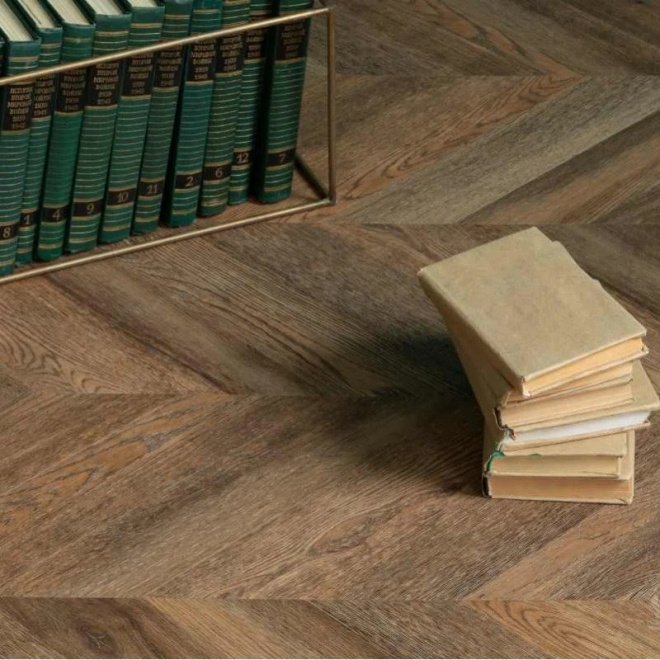 Кварц виниловый ламинат Vinilam Parquet Chevron Glue RI153610CL4 Шеврон Нормандия клеевой - фото 3