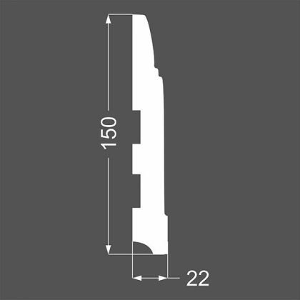 Плинтус Ликорн МДФ Грунтованный Р 13.150.22 - Фото 2