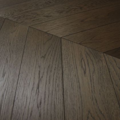 Паркетная доска Parquet Prime Французская елка Шеврон Дуб R40 - Фото 1