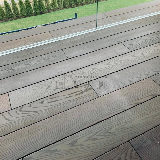 Террасная доска  Термоясень косой планкен Термоясень косой планкен 20х90х800-3000 - фото 3