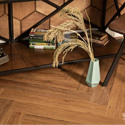 Кварц виниловый ламинат Vinilam Parquet Herringbone Glue GD11210 Паркет Де Вилль клеевой - Фото 2