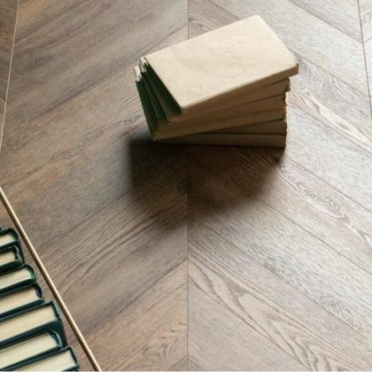 Кварц виниловый ламинат Vinilam Parquet Chevron Glue RI153610CL4 Шеврон Нормандия клеевой - Фото 2