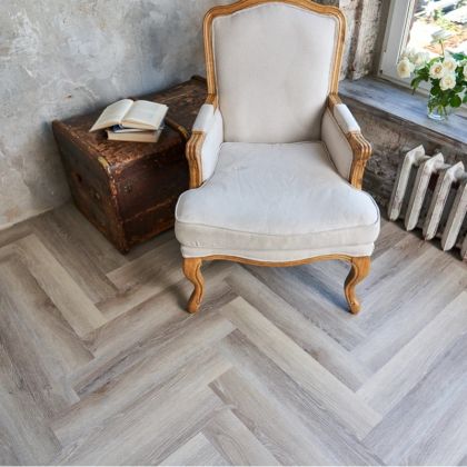 Кварц виниловый ламинат Vinilam Parquet Herringbone Glue GD11122 Паркет Эрмитаж клеевой - Фото 1