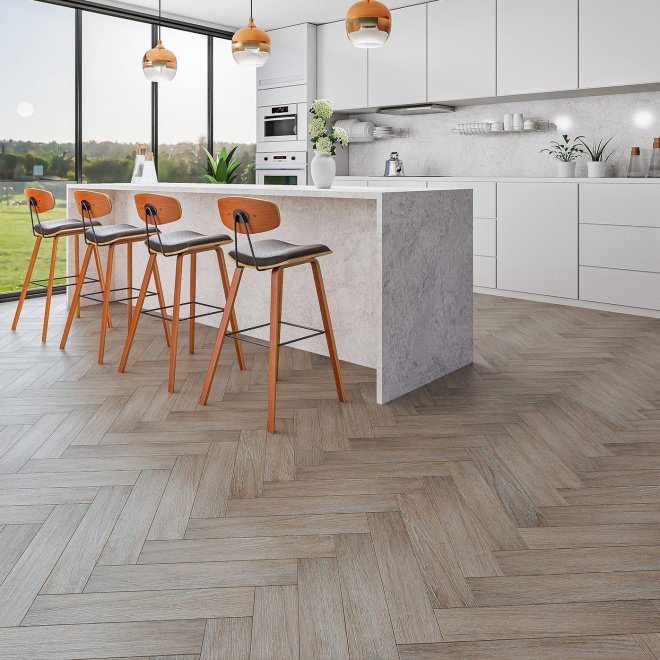 Паркет ёлка Gran Parte Венгерская ёлка 019 Аргенто Аргенто 15х110х550 - фото 5