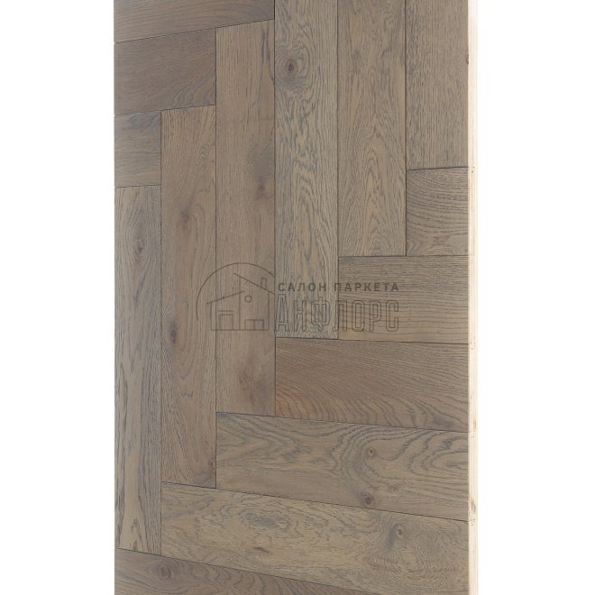 Паркет ёлка Brinel Английская ёлка Дуб Level Дуб Level 15х100х600 Классик - фото 1