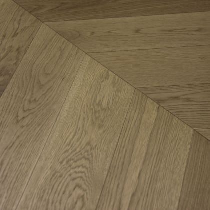 Паркетная доска Parquet Prime Французская елка Шеврон Дуб - Фото 1