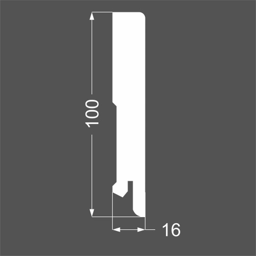 Плинтус Ликорн МДФ Грунтованный Р 6.100.16
