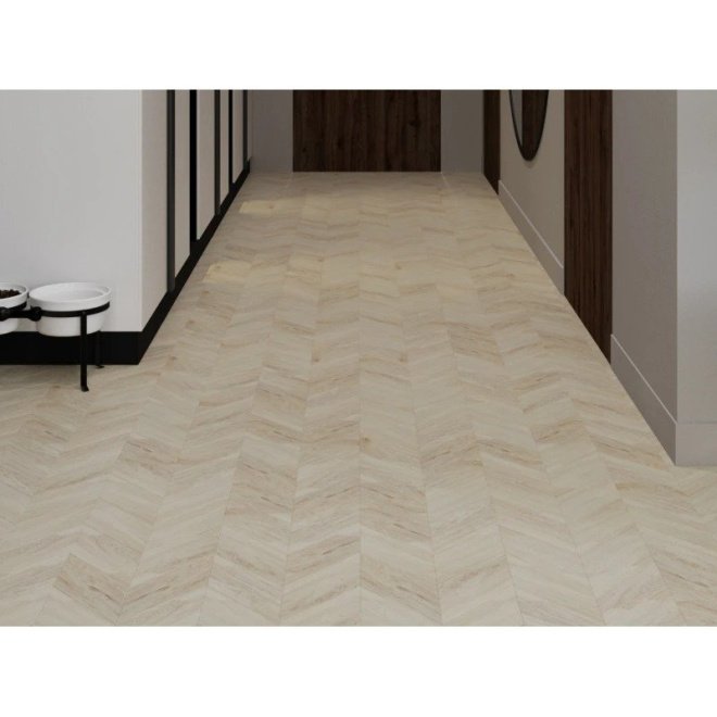 Кварц виниловый ламинат Vinilam Parquet Chevron Glue RI4777CL7 Шеврон Бриссак клеевой - фото 1