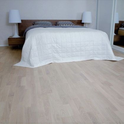 Паркетная доска Karelia 3-х полосная Oak Soft White Matt 3S - Фото 2