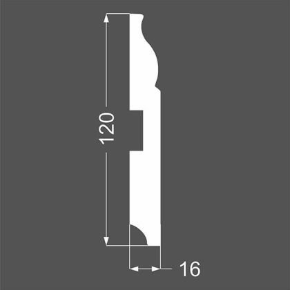 Плинтус Ликорн МДФ Грунтованный Р 3.120.16 - Фото 2